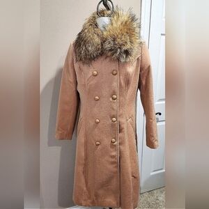 NWT Hearts and Roses 3874 Chrissette Coat/ Detachable Faux Fur Collar Size 14